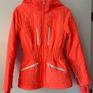 Free People Movement All Prepped Ski Jacket in Neon Coral